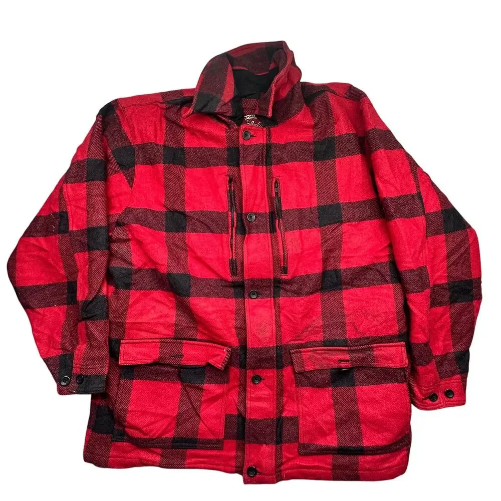 Cabelas Dry Plus Wool Buffalo Plaid Thinsulate Jacket Mens 3XL Hunting Mackinaw